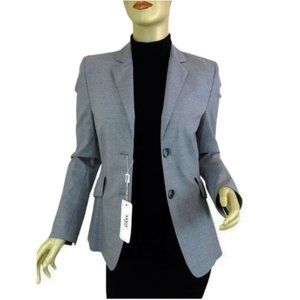 Akris Punto Grey Fitted Two Button Blazer